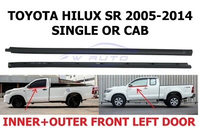 FRONT LEFT DOOR BELT WEATHER STRIP RUBBER FOR TOYOTA HILUX 2005-15 SINGLE OR CAB - Image 1 of 4