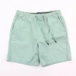 GAP 6" Shorts Men's Medium Green Chino Elastic Waist Chino Cotton Blend Stretch - Picture 1 of 7
