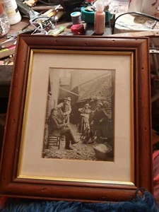 Frank Meadow Sutcliffe Sepia Framed Print Of Fisher Folk. 8 X 7 Inch. - Picture 1 of 3