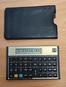 Vintage HP 12C Financial Calculator w/Original Cover Made in USA Nice Condition - Picture 1 of 2