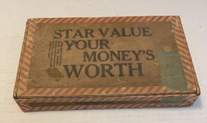 Star Value Your Money’s Worth Cigar Box Vintage 1917 Tax Stamp - Picture 1 of 6