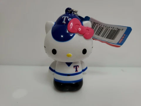 Sanrio Hello Kitty MLB Texas Rangers Keychain 2014 HTF Cover