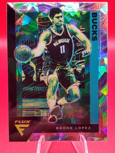 Brook Lopez Milwaukee Bucks 2020-21 Flux Silver Cracked Ice Parallel