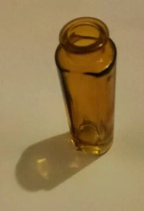 Vintage Amber Glass Bottle Vase - Picture 1 of 4