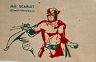 Vintage Antique Mr. Scarlet Superhero Fawcett Comics Iron On Transfer