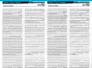 MECANORMA Dry Transfer Lettering Sheet 326.16 CLN #811 BERLING ANTIQUA REG 4.1MM - Picture 1 of 2