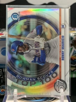 Ronny Mauricio 2020 Bowman Chrome Scouts Top 100 BTP-67 Mets HP5C - Image 1 of 2