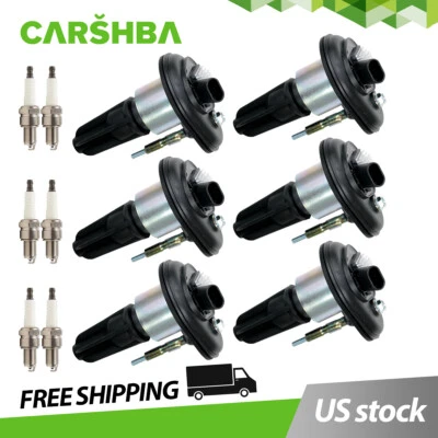 6* Ignition Coils 6 Spark Plugs for Chevy Trailblazer Colorado GMC Canyon UF303 - Image 1 of 4