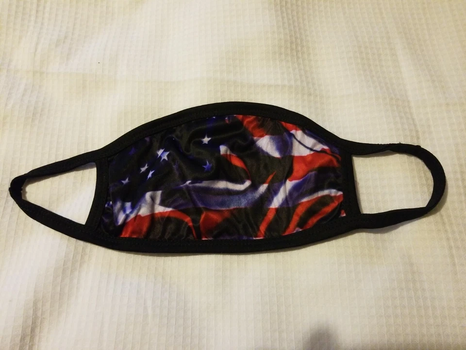 USA American Flag New Face Mask Polyester Material Reusable Washable Made in US - Image 1 of 1