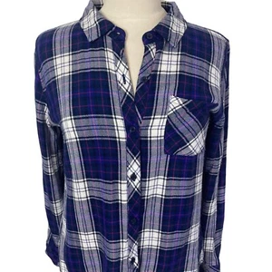 Rails Charli Hemd Damen mittelblau kariert Knopfleiste Oberteil Freizeit Wissenschaft - Bild 1 von 8