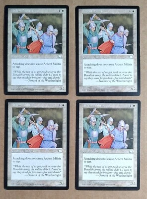 MTG Weatherlight - Set of 4 - Ardent Militia Cards - VG - Free Shipping - Image 1 of 2