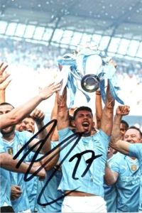 MAN CITY & PORTUGAL: MATHEUS NUNES SIGNED 6x4 PREMIER LEAGUE TROPHY PHOTO+COA - Picture 1 of 1