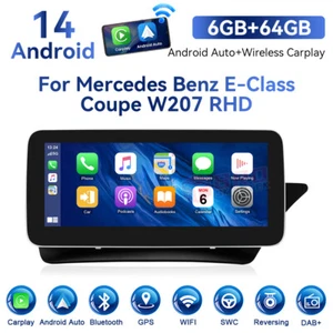 Autoradio 12,3" Android 14 per Mercedes-Benz Classe E Coupè W207 CarPlay 4G WIFI - Foto 1 di 16