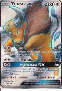CARTA POKEMON - TAUROS GX - 114/149 - PS 180 - FOIL - RARA - IN ITALIANO - Foto 1 di 1