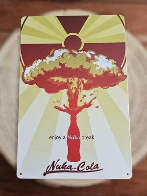 🍀 Blechschild Metallschild Gaming Fallout Nuka Cola Clean Edition  - Bild 1 von 2