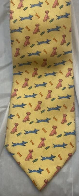 Corbata Peter Blair Amarillo Perro Gato SPCA 100% Seda Novedad Foto 1 de 4