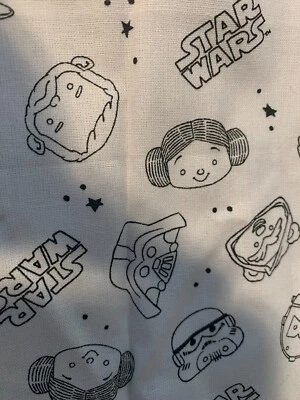 Детский лом Star Wars 9 x 21 дюйм, хлопчатобумажная ткань, Fat Eighth, Chewi, R2D2, Leya, Yoda - Изображение 1 из 2