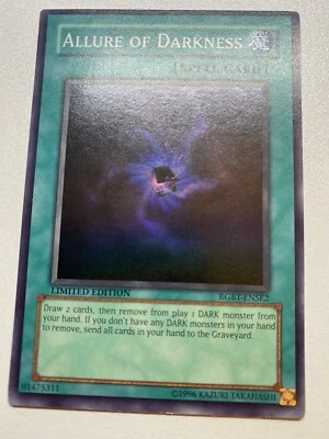 Yugioh Misprint Allure Of Darkness Limited Edition Super Rare RGBT-ENSE2 HP - Image 1 of 4