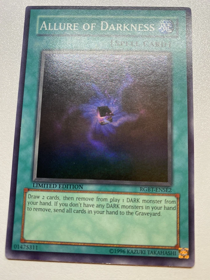 Yugioh Misprint Allure Of Darkness Limited Edition Super Rare RGBT-ENSE2 HP - Image 1 of 4