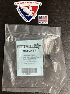 NOS Vintage Craftsman OEM Repair Kit 43424 For 1/4” Ratchet 44807 USA MADE PARTS - Picture 1 of 2