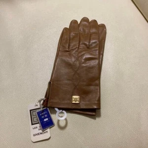 GIVENCHY Gloves Sheepskin Leather Made in Itary Brown 200mm Unused Very Nice !! - Picture 1 of 12