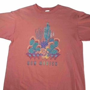 Vintage Single Stitch T Shirt Desert Western Scene New Mexico Made In USA L - Picture 1 of 24