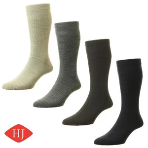 HJ Hall Wool Softop Socks Extra-Wide Loose Top Non Elastic Sock - Picture 1 of 6