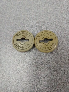 80er Sugino BMX, Rennrad Kurbel Staubkappen hellbraun/grau Maxy Cross Super Mighty 400 etc - Bild 1 von 1