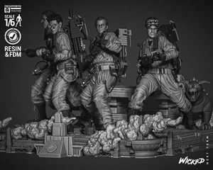Ghost Busters Large Diorama Statue Resin 3d printed DIY model kit - Picture 1 of 14