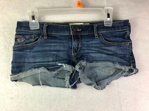 Hollister Boyfriend Short Blue Jean Shorts Womens Size 5 30" Waist Measured - Picture 1 of 8