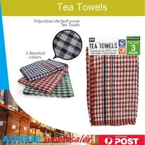 12pc Durable Woven Cotton Kitchen Tea Towels Dish Glass Cloths Towel Cloth Bulk - Picture 1 of 1