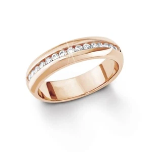 s.Oliver Jewel Women's Ring Silver Rose Gold Plated White Zirconia SO1098 - Picture 1 of 2