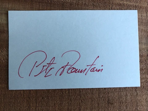 Pete Fountain Jazz Musician Clarinetist Autograph Signature Signed Card Cover