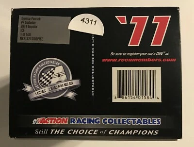2011  #7 DANICA PATRICK  GODADDY  ARC ICE  1/24th SCALE  #4311 - Image 1 of 3