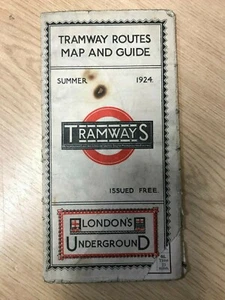 Summer 1924 London's underground - Tramway routes and guide - Picture 1 of 3