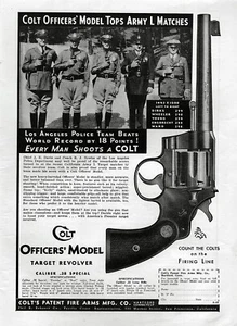 1935 Colt Offiziere Modell 38 Special Target Revolver Original Druckanzeige - Bild 1 von 1