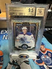 2015-16 CONNOR MCDAVID OPC PLATINUM ROOKIE TRAXX AUTOGRAPH RC AUTO /125 BGS 9.5
