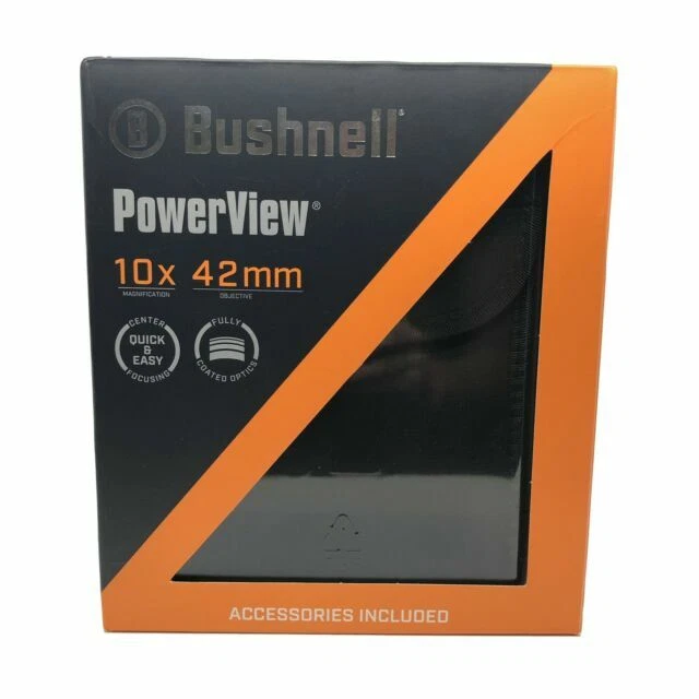 Bushnell PowerView Roof 10x42mm Binoculars - Black