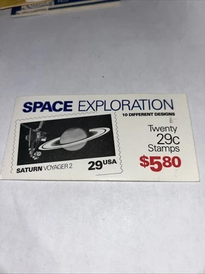 Scott Space Exploration Stamp Booklet 20-29c Stamps New Free Shipping - Image 1 of 2