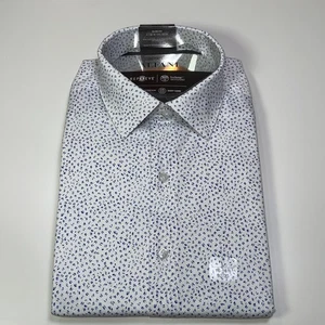 Alfani Men's Slim-Fit Temp Regulating Dress Shirt, white navy 16-16.5 32-33 $65 - Picture 1 of 6