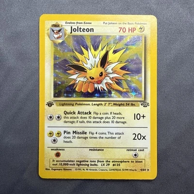 1999 Pokemon Jolteon #4 1st Ed Jungle Holo Rare - Vintage WOTC - Image 1 of 2