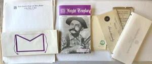 Tempelritter LOT Opa Jones Bulletins Schreibwaren Papierumschläge Freimaurer - Bild 1 von 15