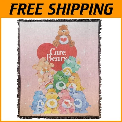 Cozy Care Bears Blanket - 50" x 60" Fringed Throw - Image 1 of 4