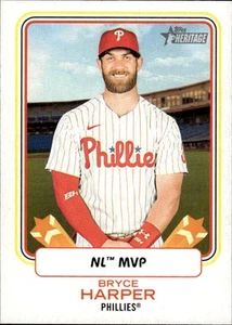 Bryce Harper 2022 Topps Heritage #AW-2 Award Winners Philadelphia Phillies - Bild 1 von 2