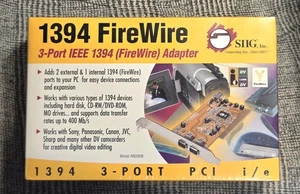 SIIG 1394 3-port Firewire 400 PCI Card - New Sealed! - Picture 1 of 4
