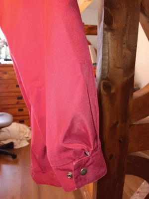 Chaqueta de trinchera para mujer London Fog roja para todo tipo de clima con forro extraíble - talla 14 Foto 1 de 4