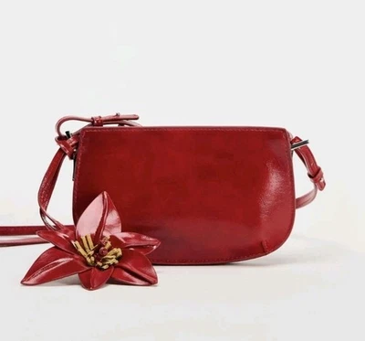 Premium Elegant Red Crossbody with Detatchable Flower Bag Zara Collection BNWT - Image 1 of 4