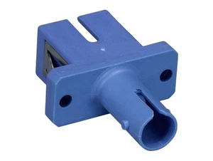 Multimode ST/SC Simplex Fiber Optic Adapter, Plastic Body - Picture 1 of 2