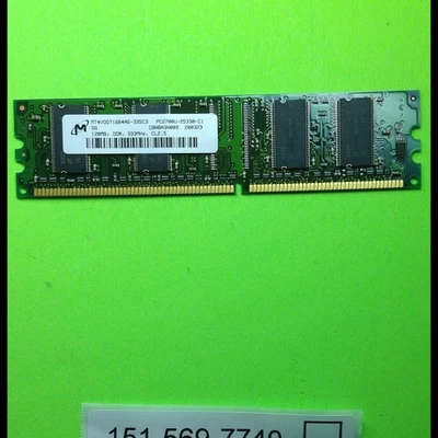 Micron MT MT4VDDT1664AG-335C3 128MB DDR-333 (PC-2700) PC-2700U RAM Memory - Image 1 of 4