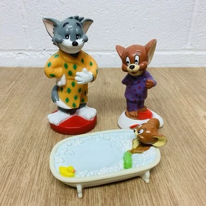 Vintage 90s Tom And Jerry Novelty Toothbrush Holders & Soap Dish Set Original - Picture 1 of 6